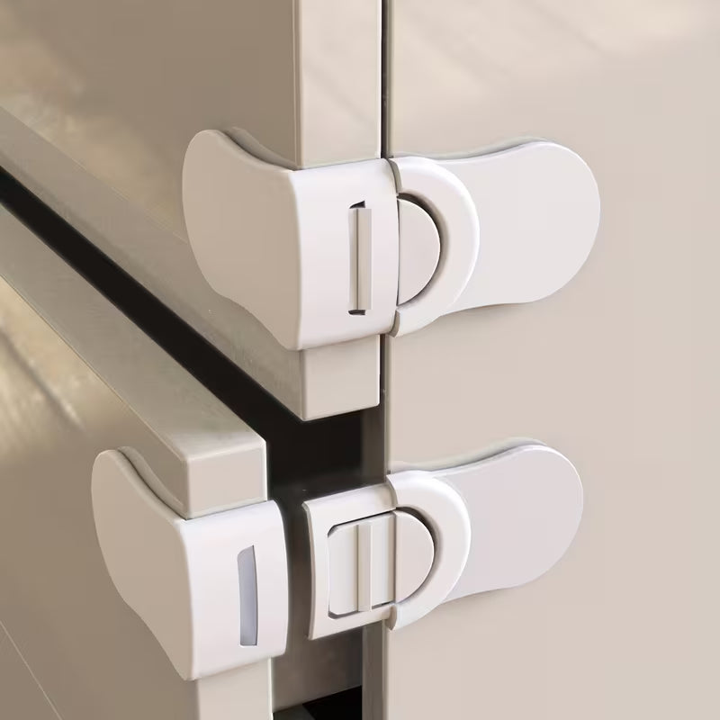5 Child Safety Locks for Cabinets, Drawers, Toilets, Refrigerators.
